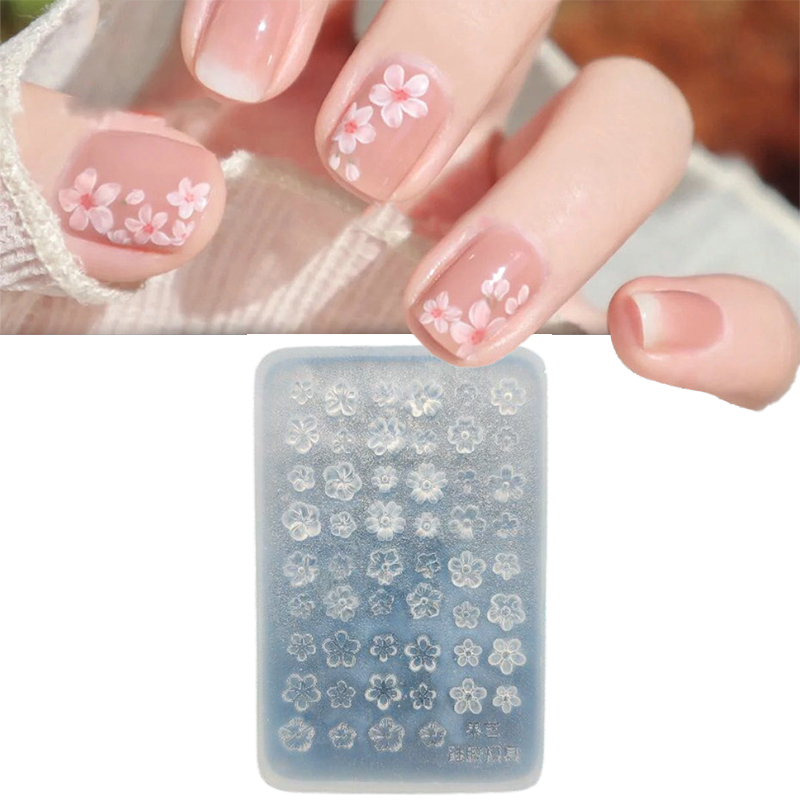 Pcs Silicone Nail Art Mold Flo - Nail Stamping Plate recension och pris