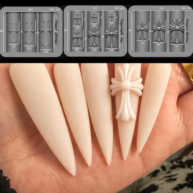 New Arrival Cross Silicone Nai - Nail Stamping Plate recension och pris