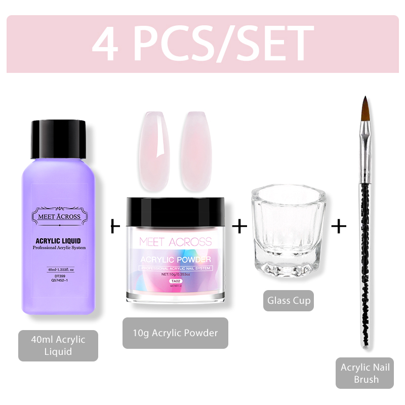 MEET ACROSS Acrylic Powder Cry - Acrylic Powder Clear recension och pris